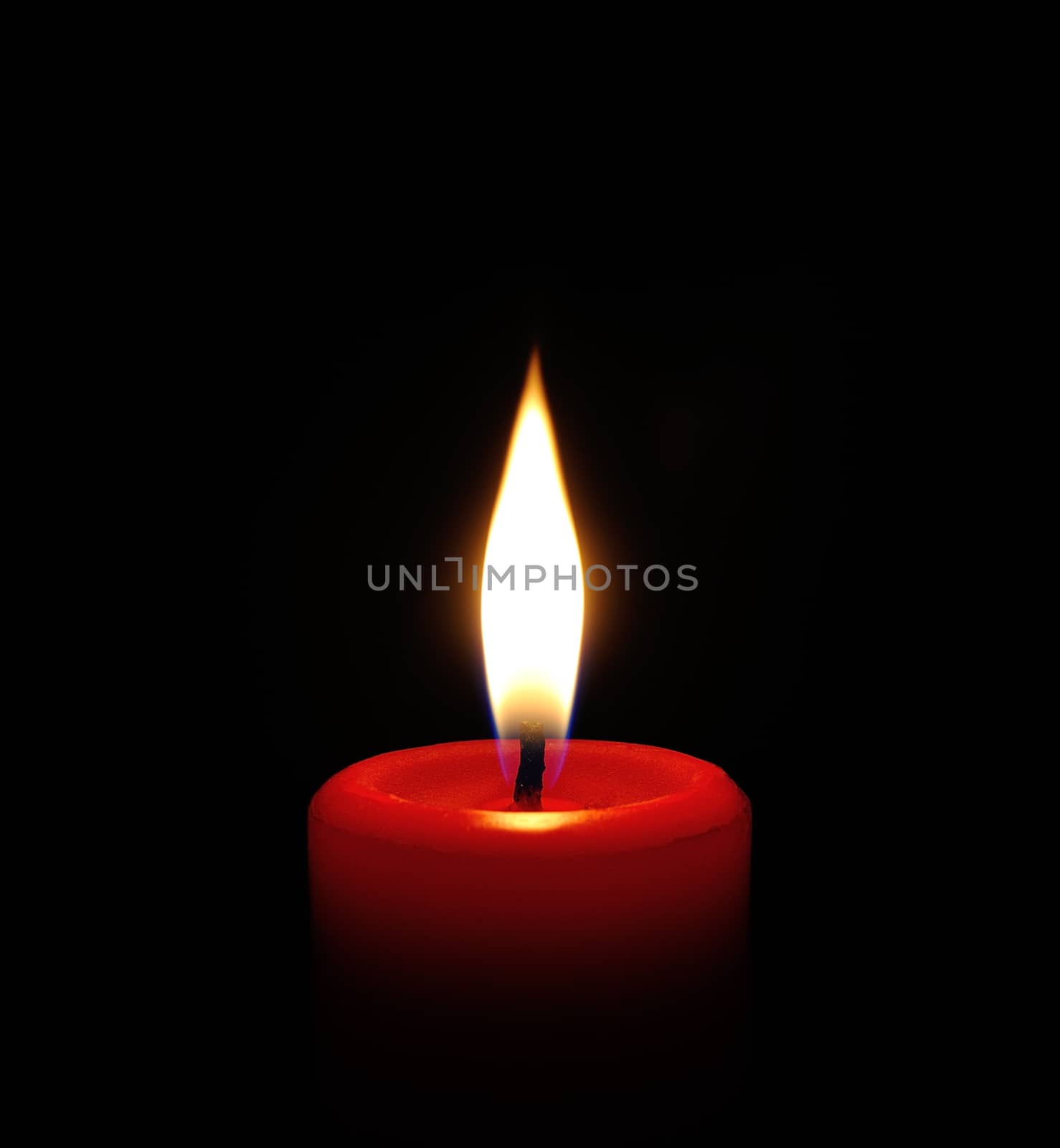 candle on black  by sommai