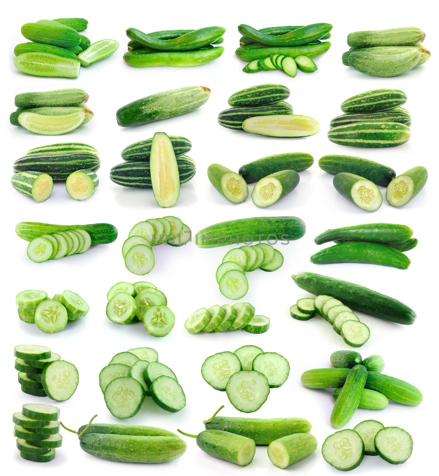 cucumber isolated on white background by sommai