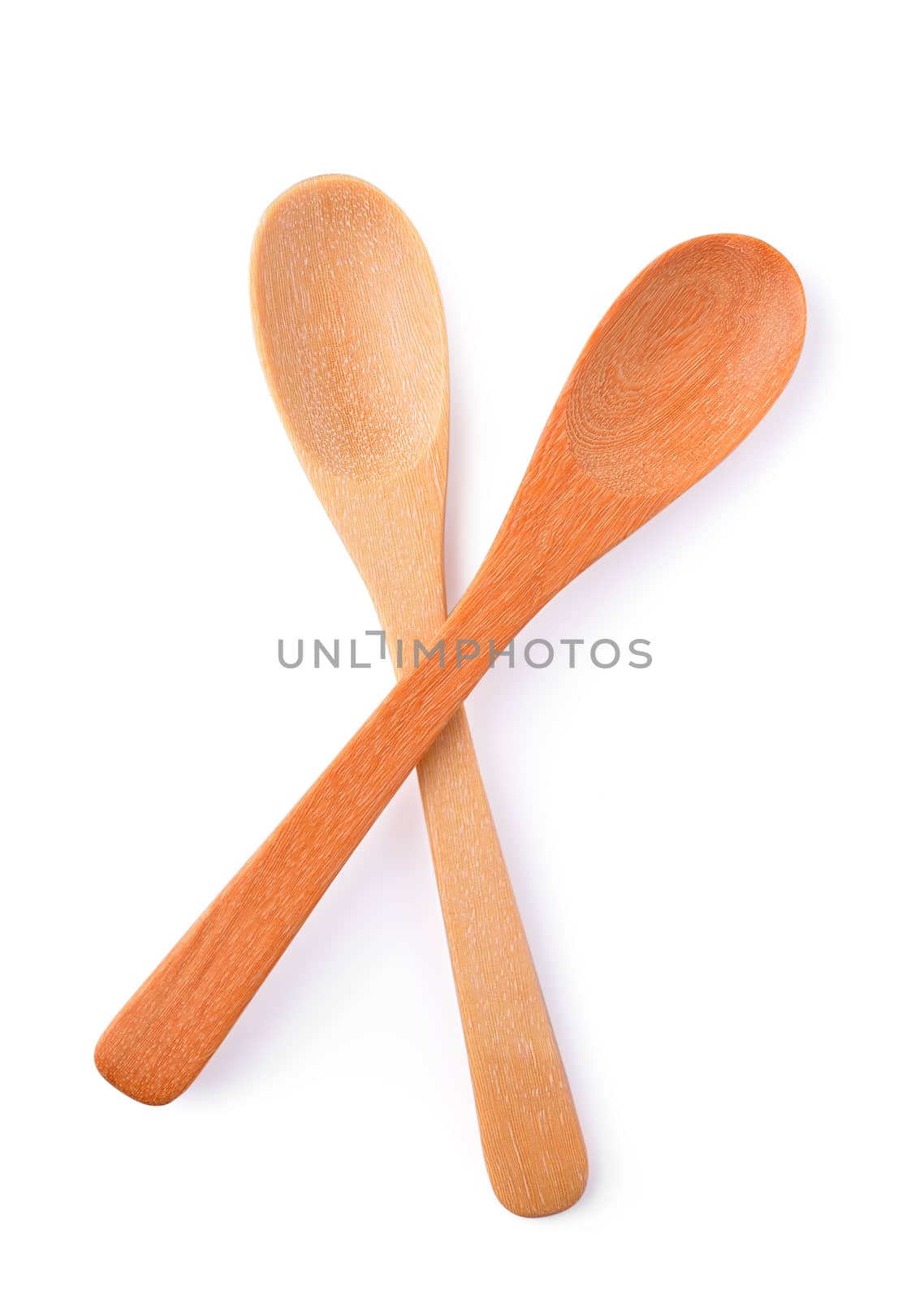  Wooden Spoon isolated on white background by sommai