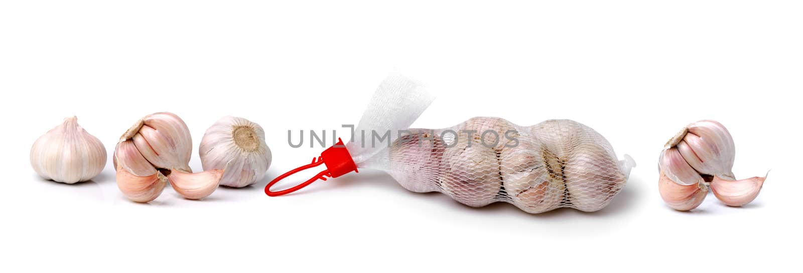 garlic  isolated on white background by sommai