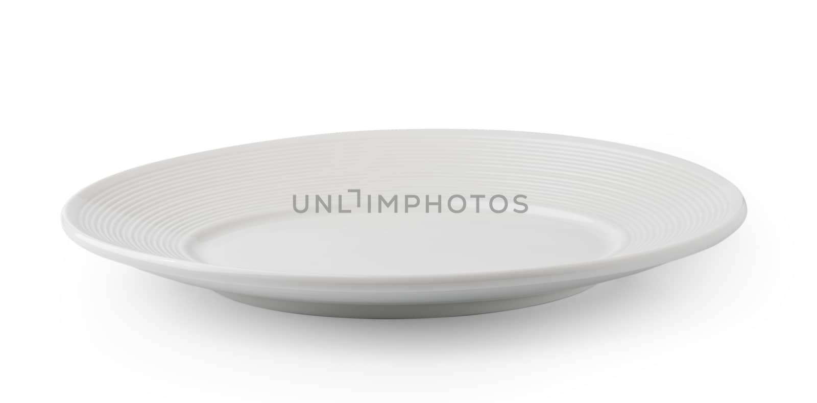 white plate isolated on white background by sommai