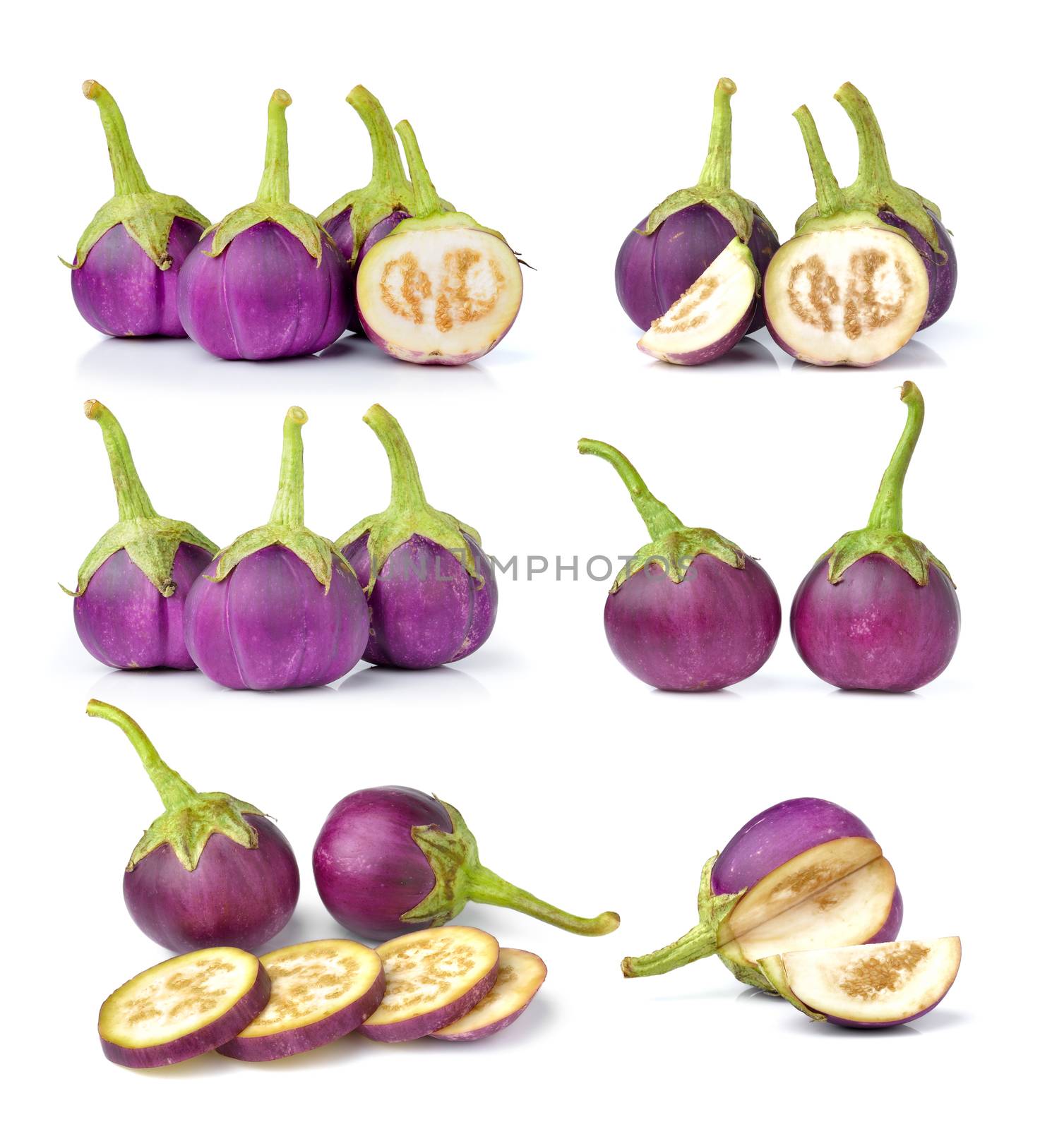 eggplant isolated on white background by sommai