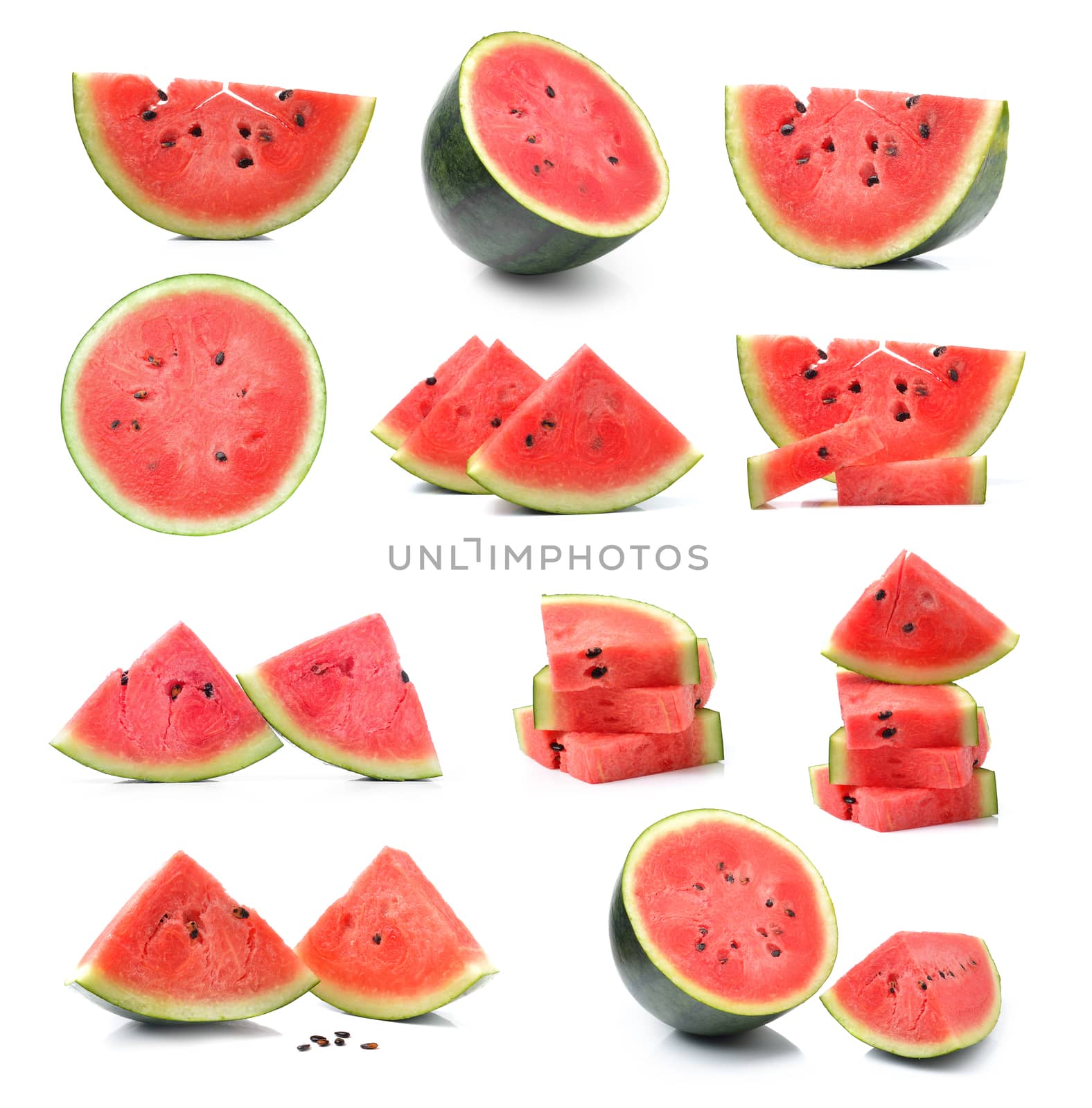 watermelon  solated on white background by sommai