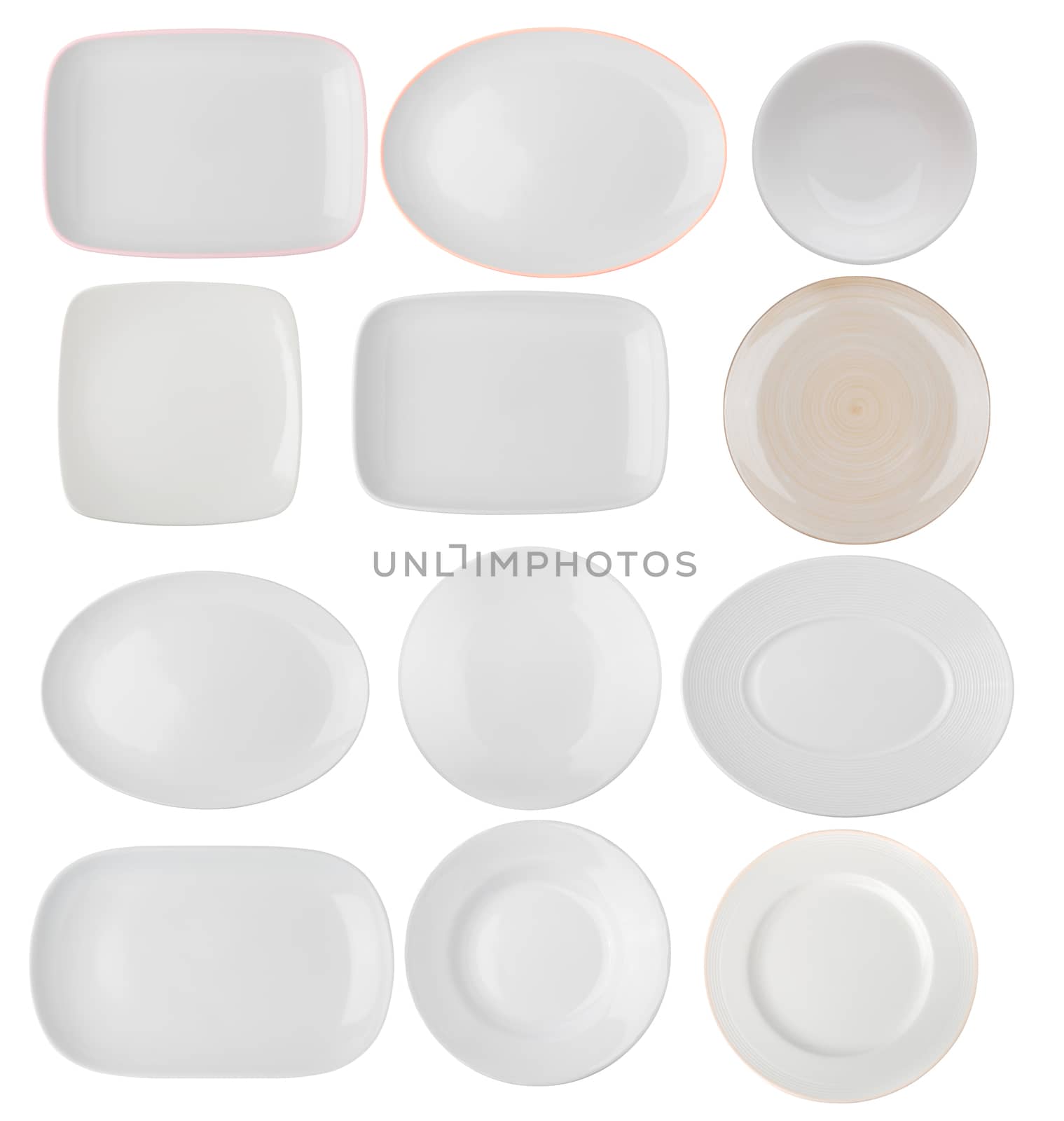 white plate isolated on white background