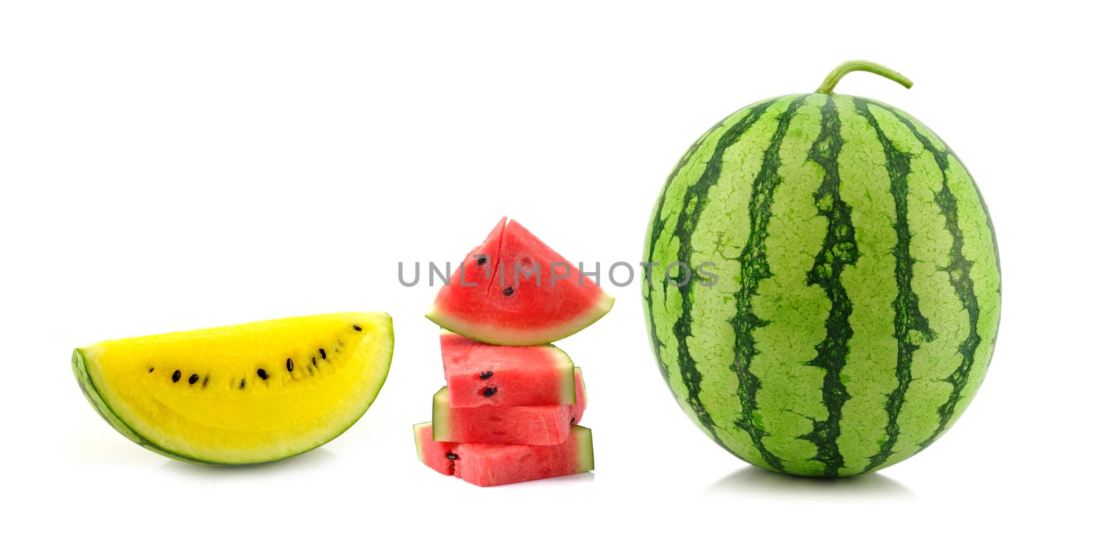 watermelon isolated on white background by sommai