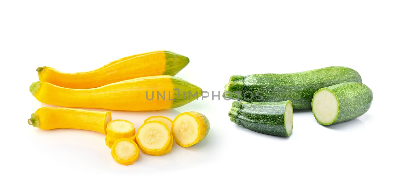 fresh vegetable zucchini isolated on white background by sommai