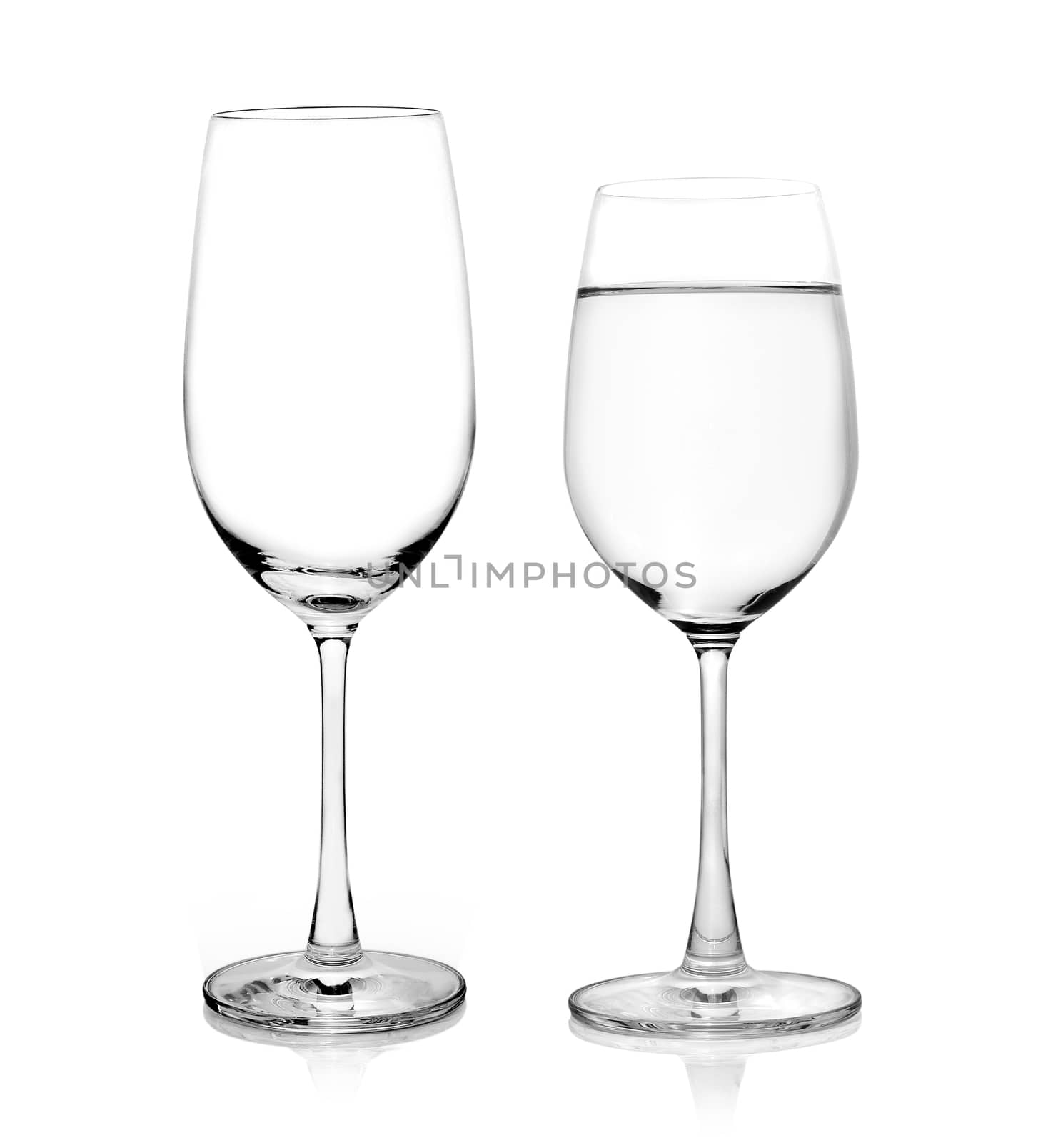 glass of water isolated on a white background
