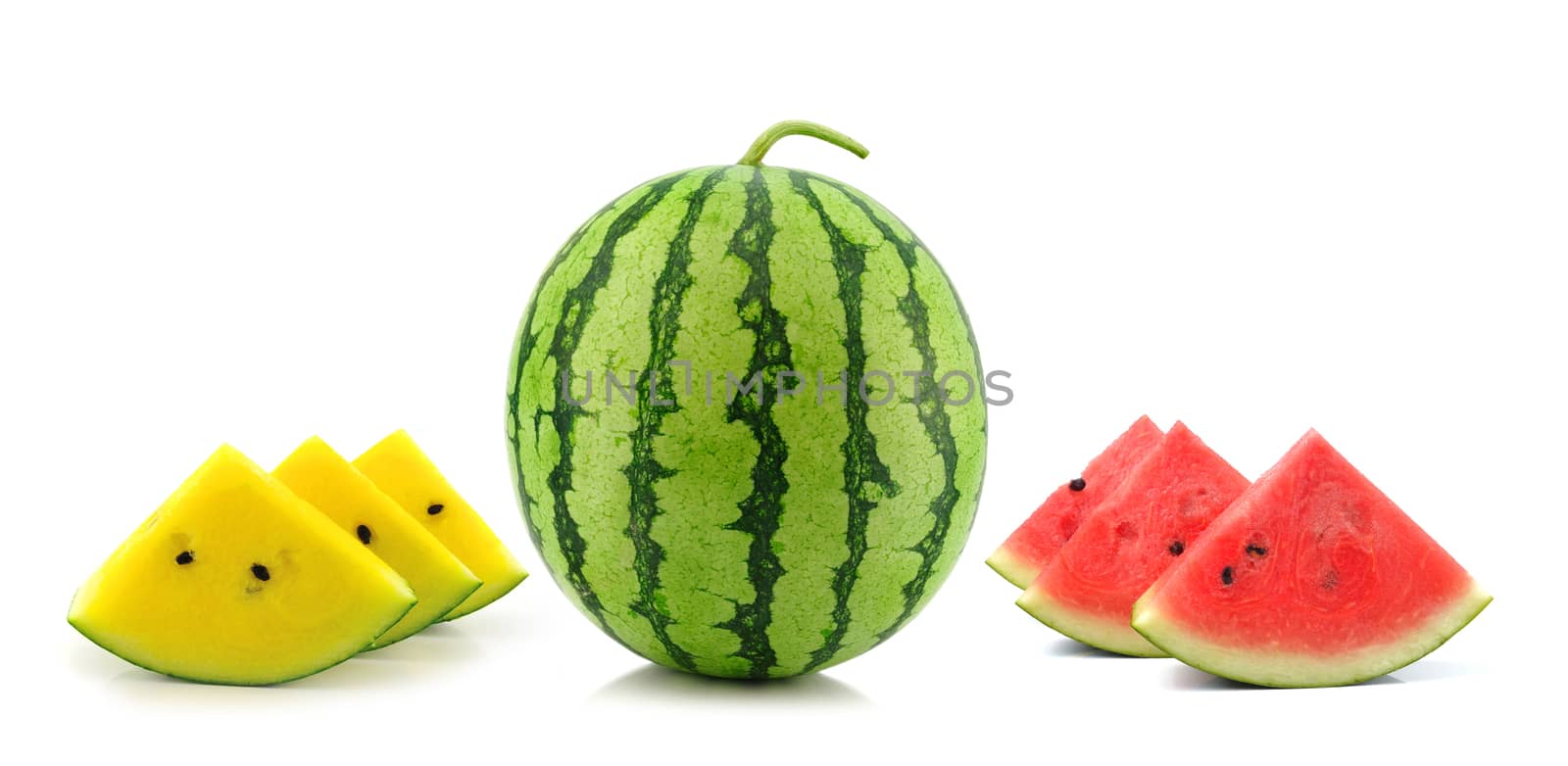 watermelon isolated on white background by sommai