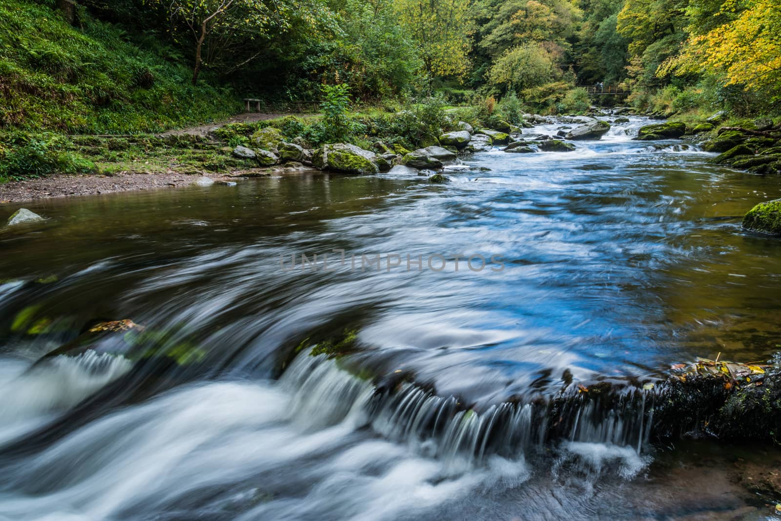 Bridge over the East Lyn River near Lynmouth in Devon on by phil_bird