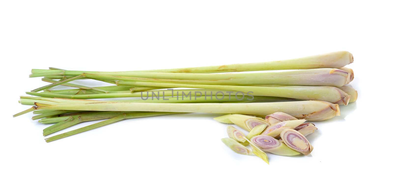 lemongrass on white background