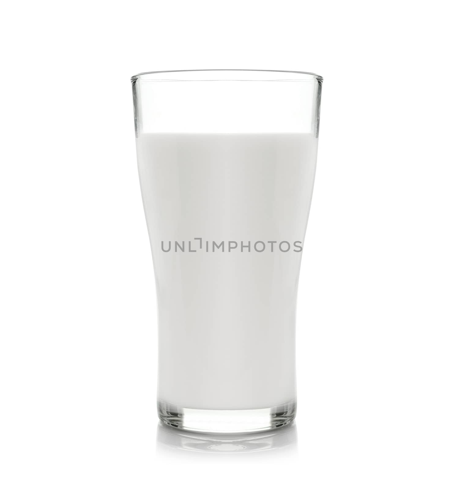 glass of milk isolated on white background