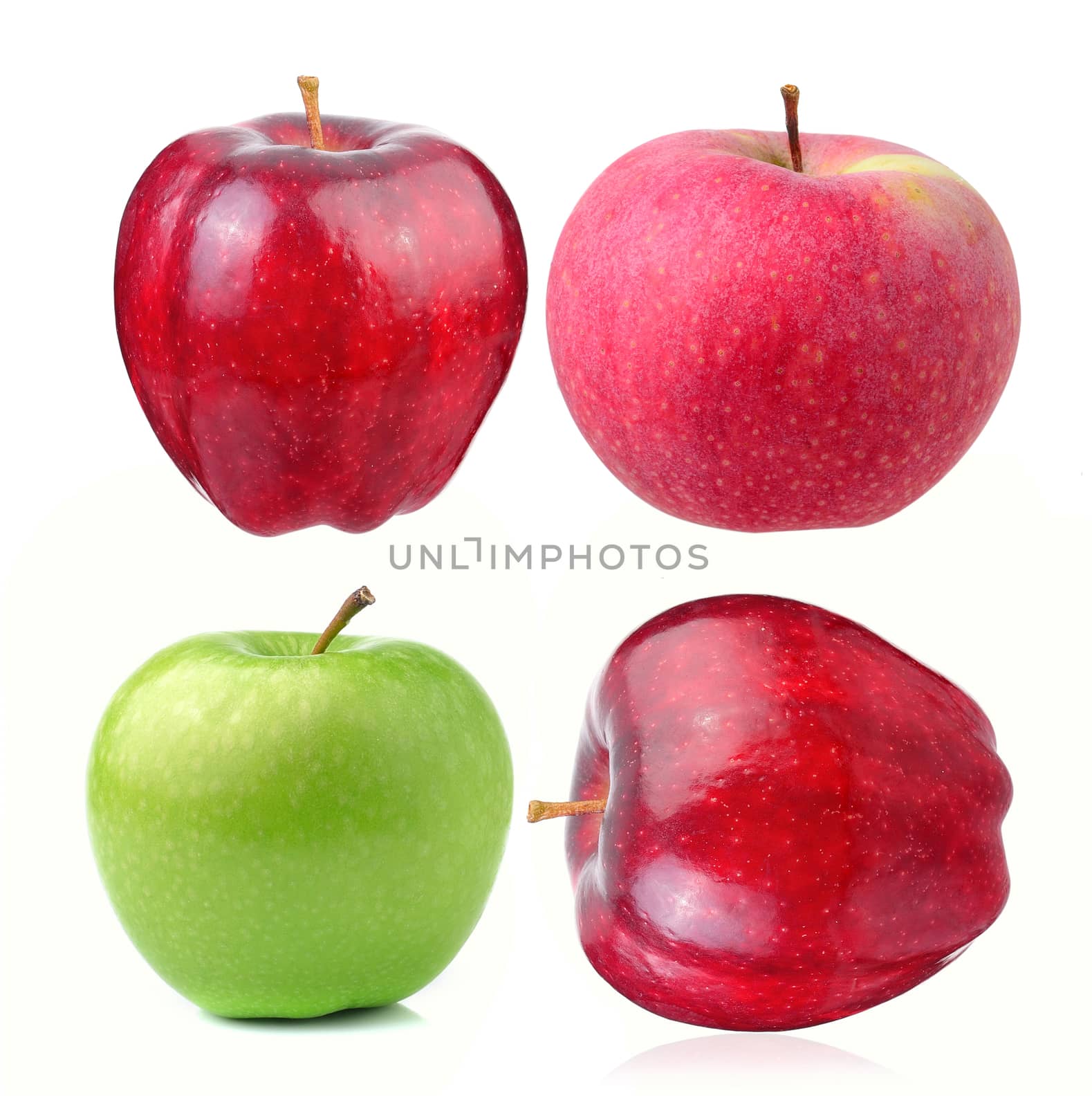 apple on white background by sommai