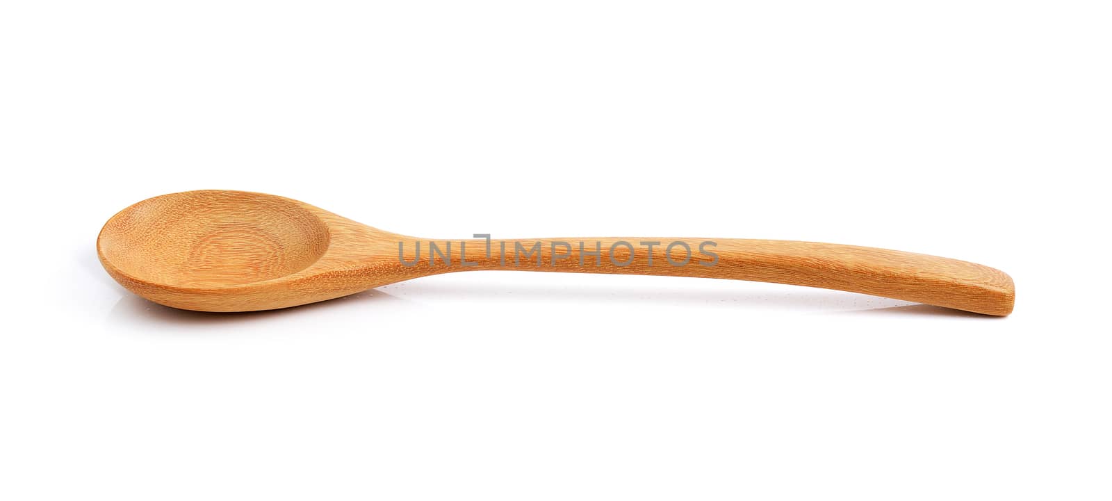 wood spoon on white background