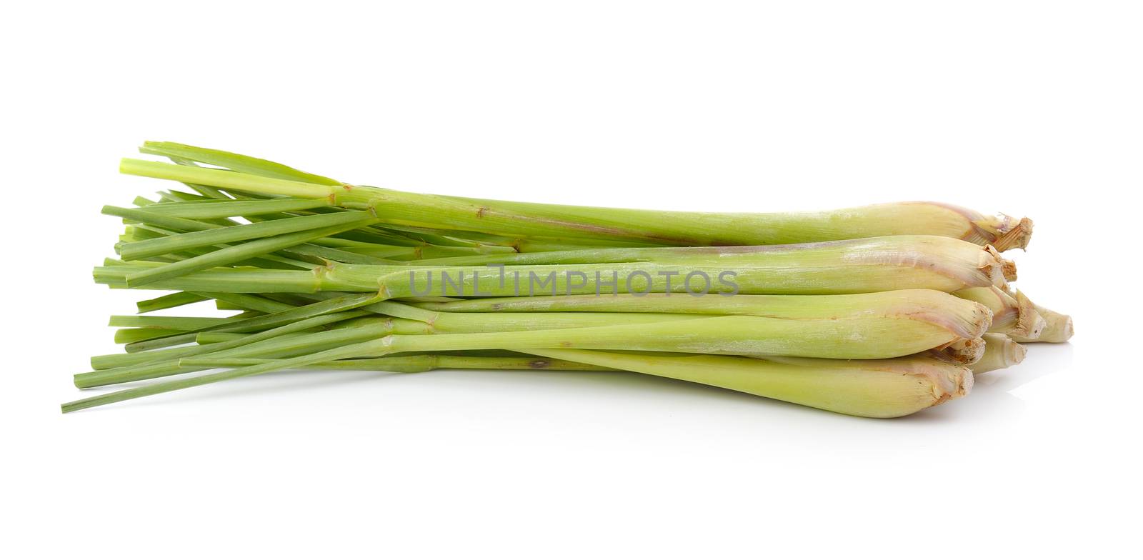 lemon grass on white background by sommai