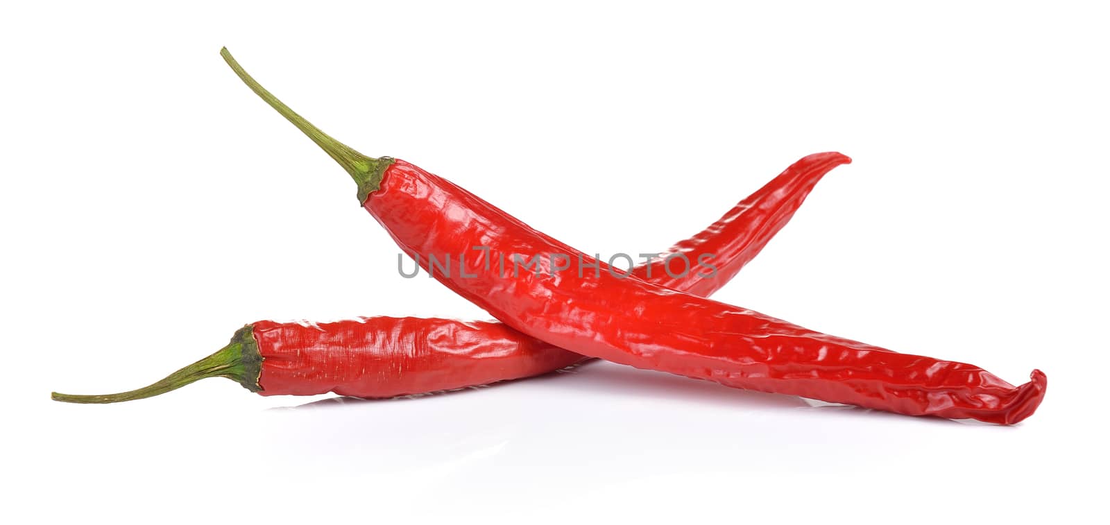 chilli peppers isolated on white background by sommai
