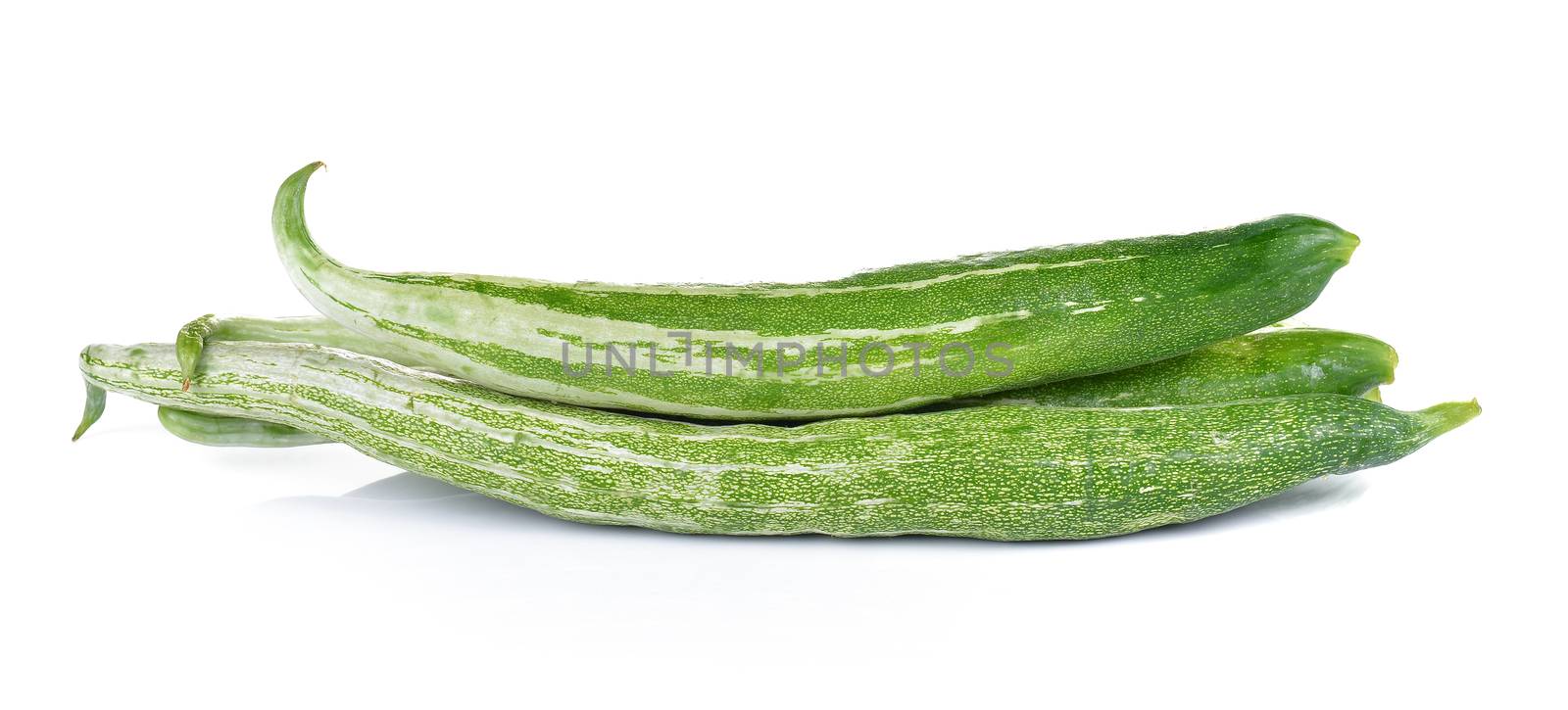 Snake gourd on white background