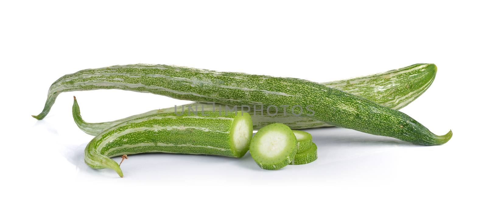 Snake gourd on white background by sommai