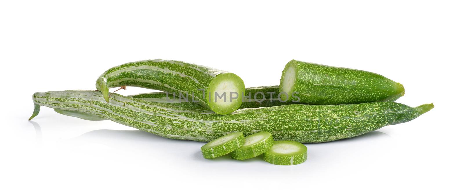 Snake gourd on white background by sommai