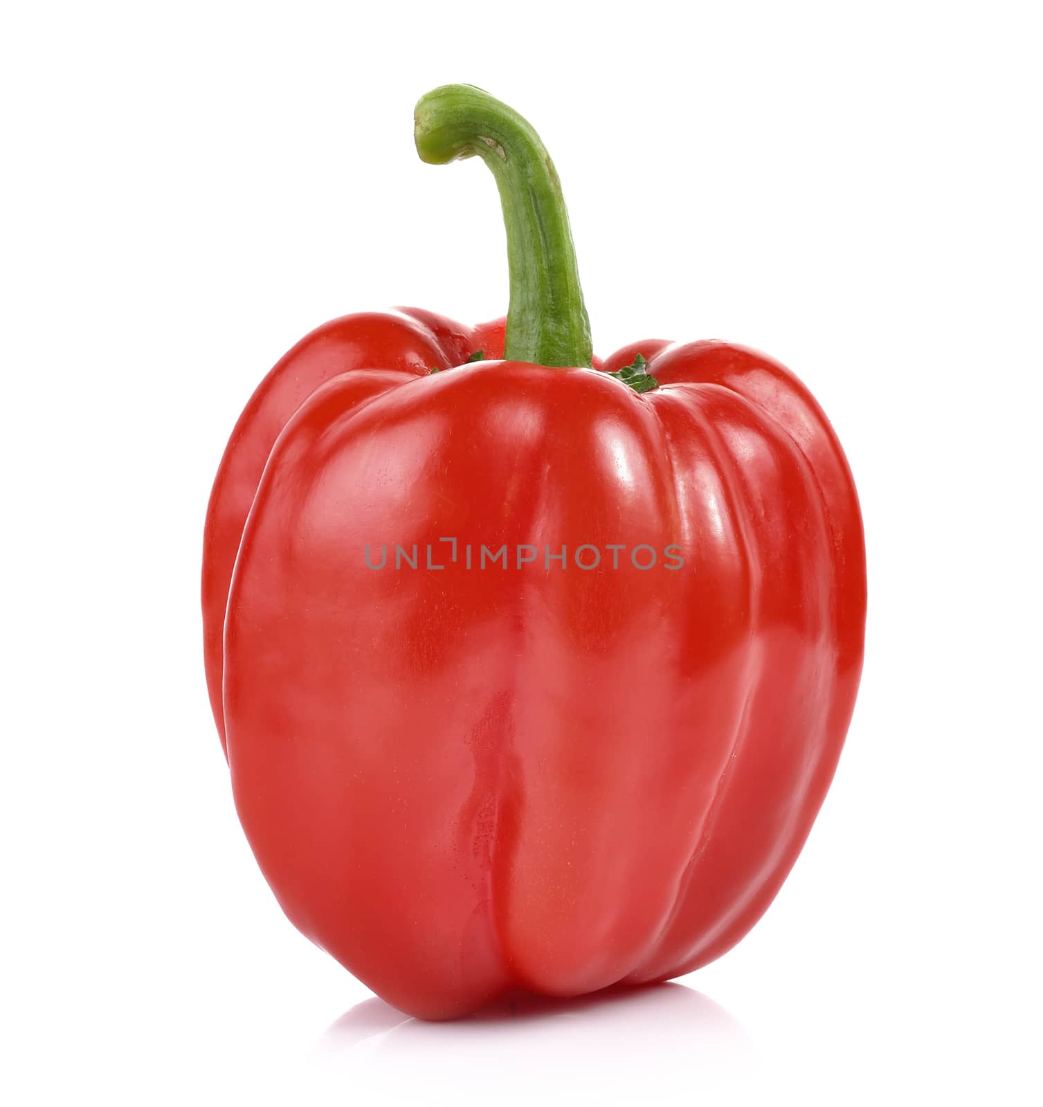 red pepper over white background by sommai