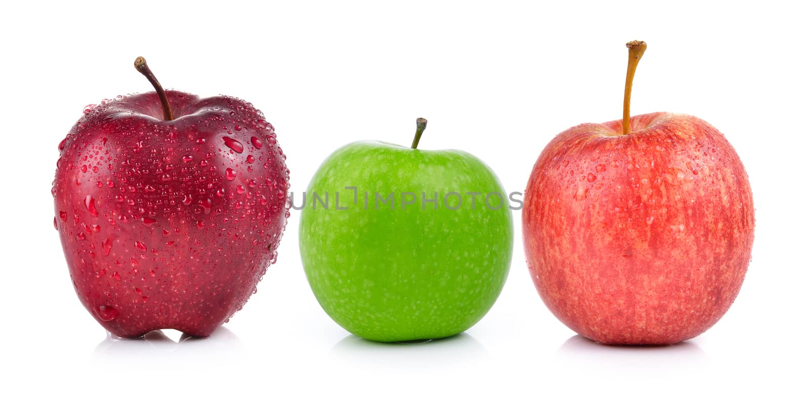 apples on white background by sommai