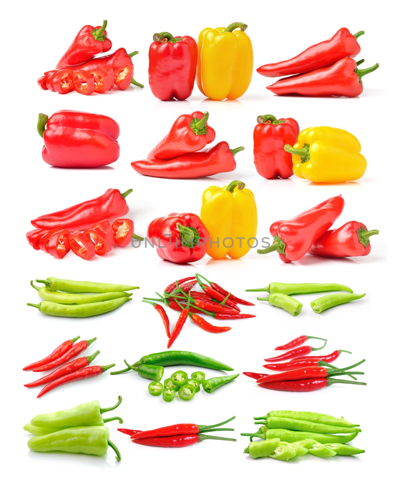 hot chili pepper on white background by sommai