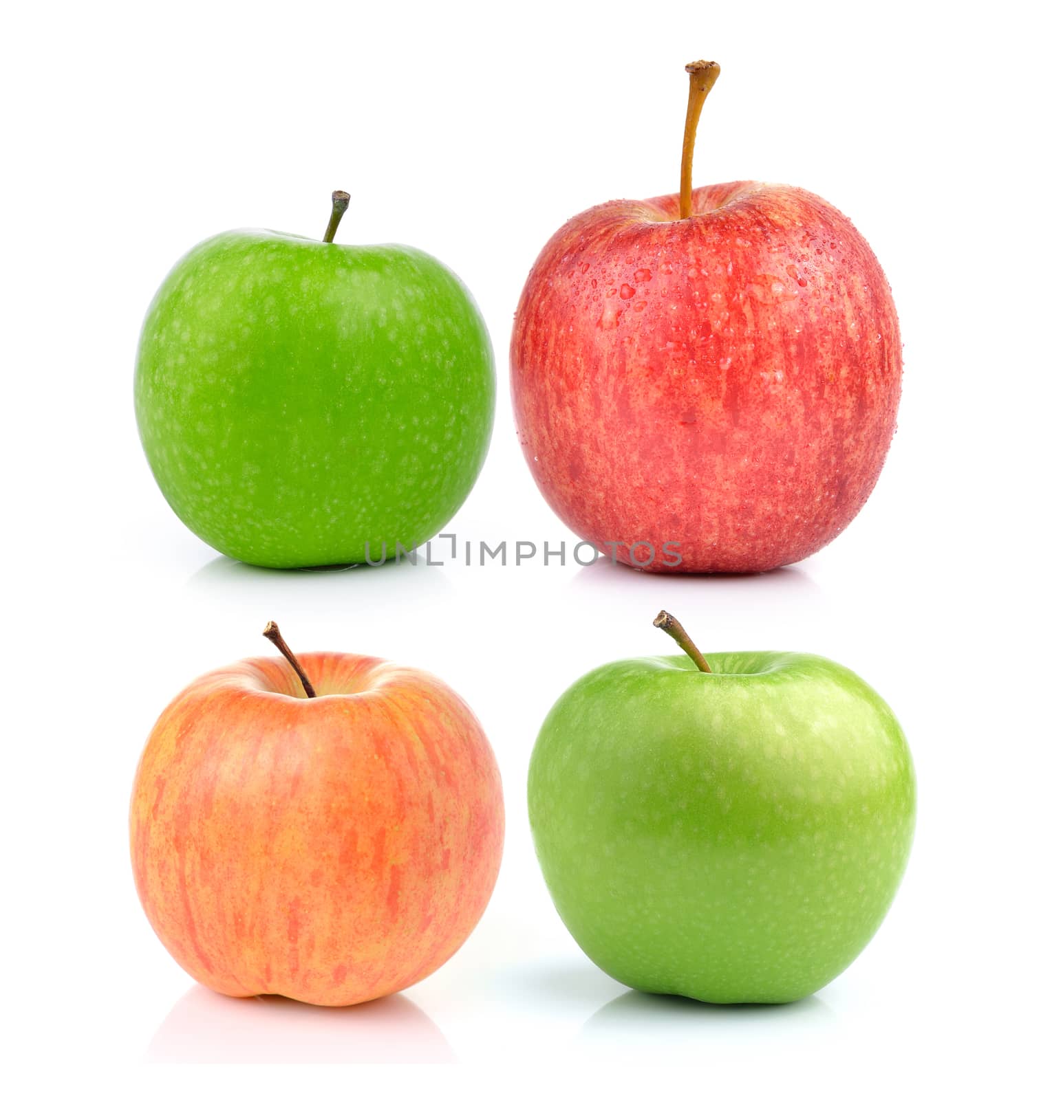 apples on white background by sommai