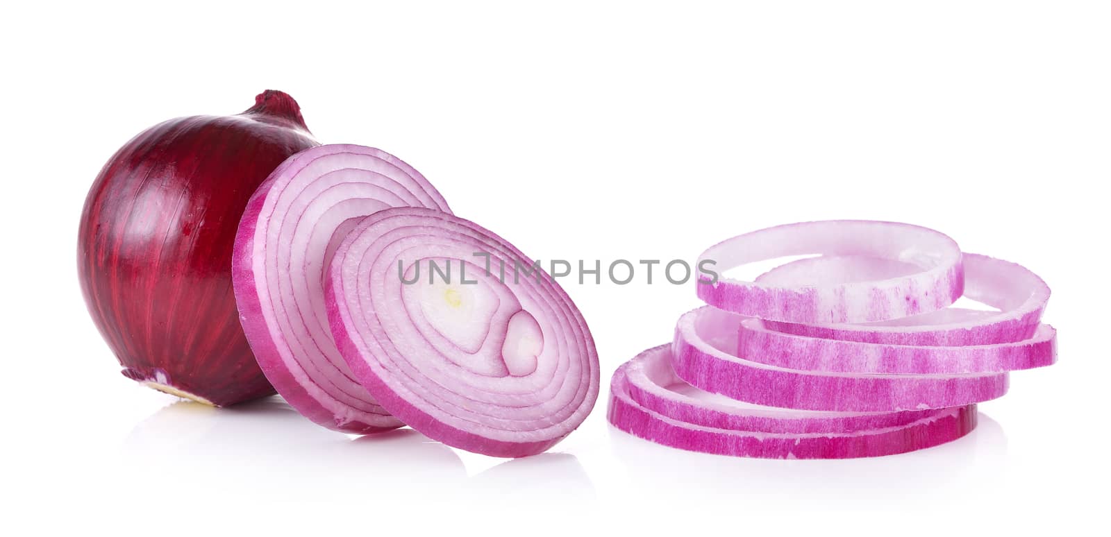 onion on white background