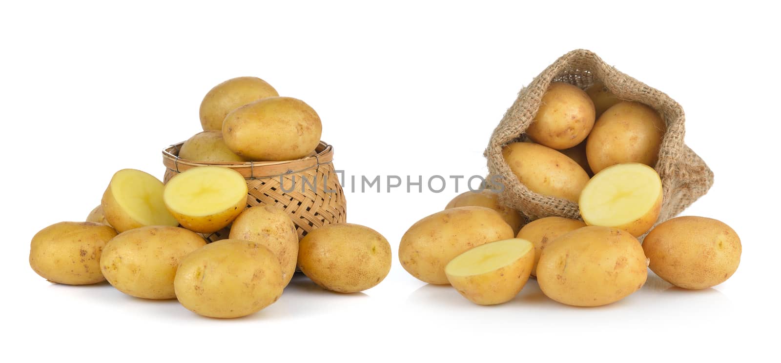  potato isolated on white background by sommai