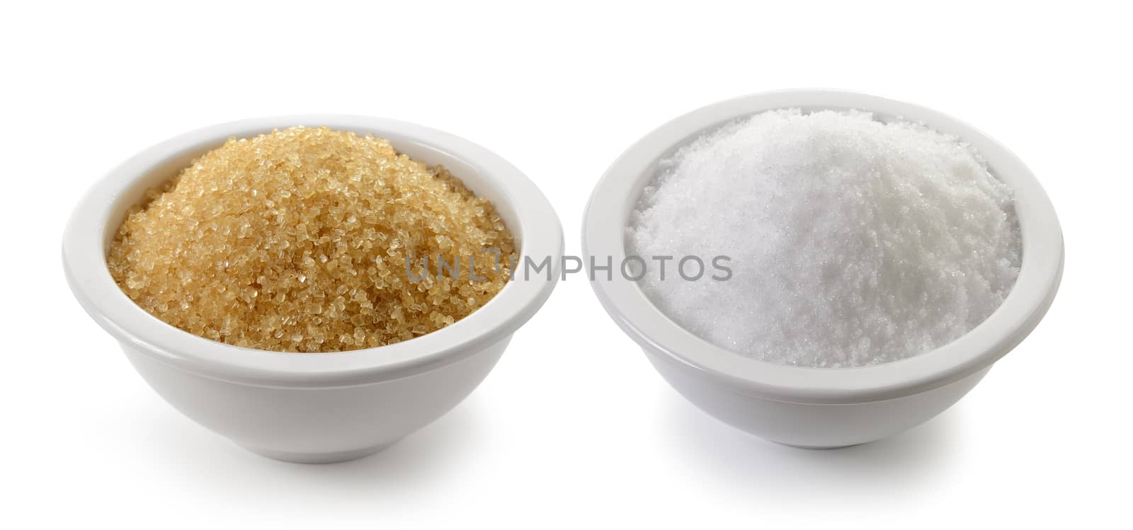 sea salt and sugar in a cup by sommai