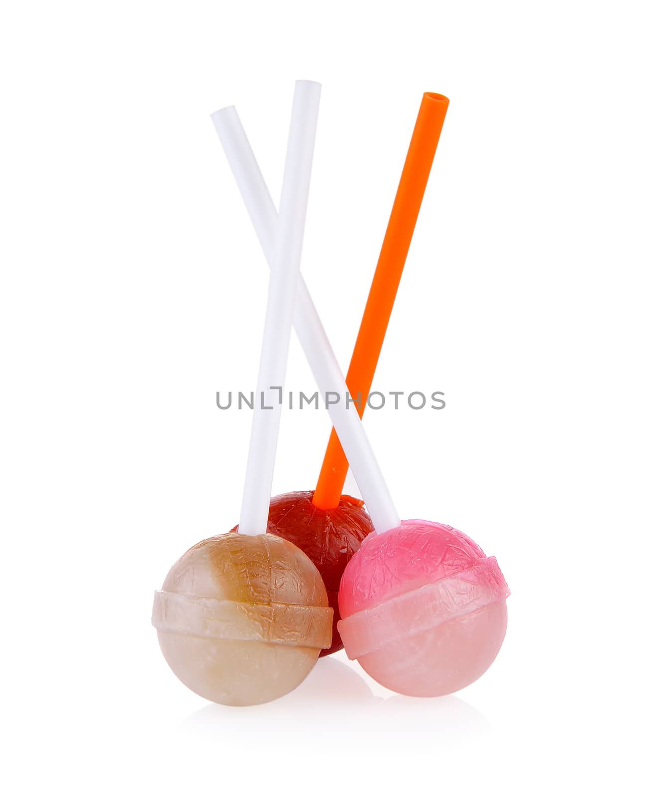 lollipop candy isolated on white background by sommai