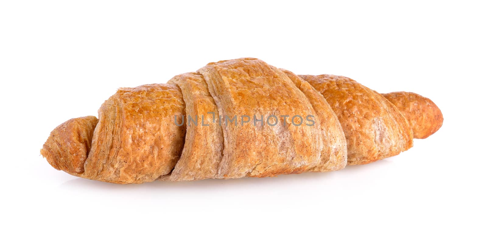 Croissant on white background by sommai