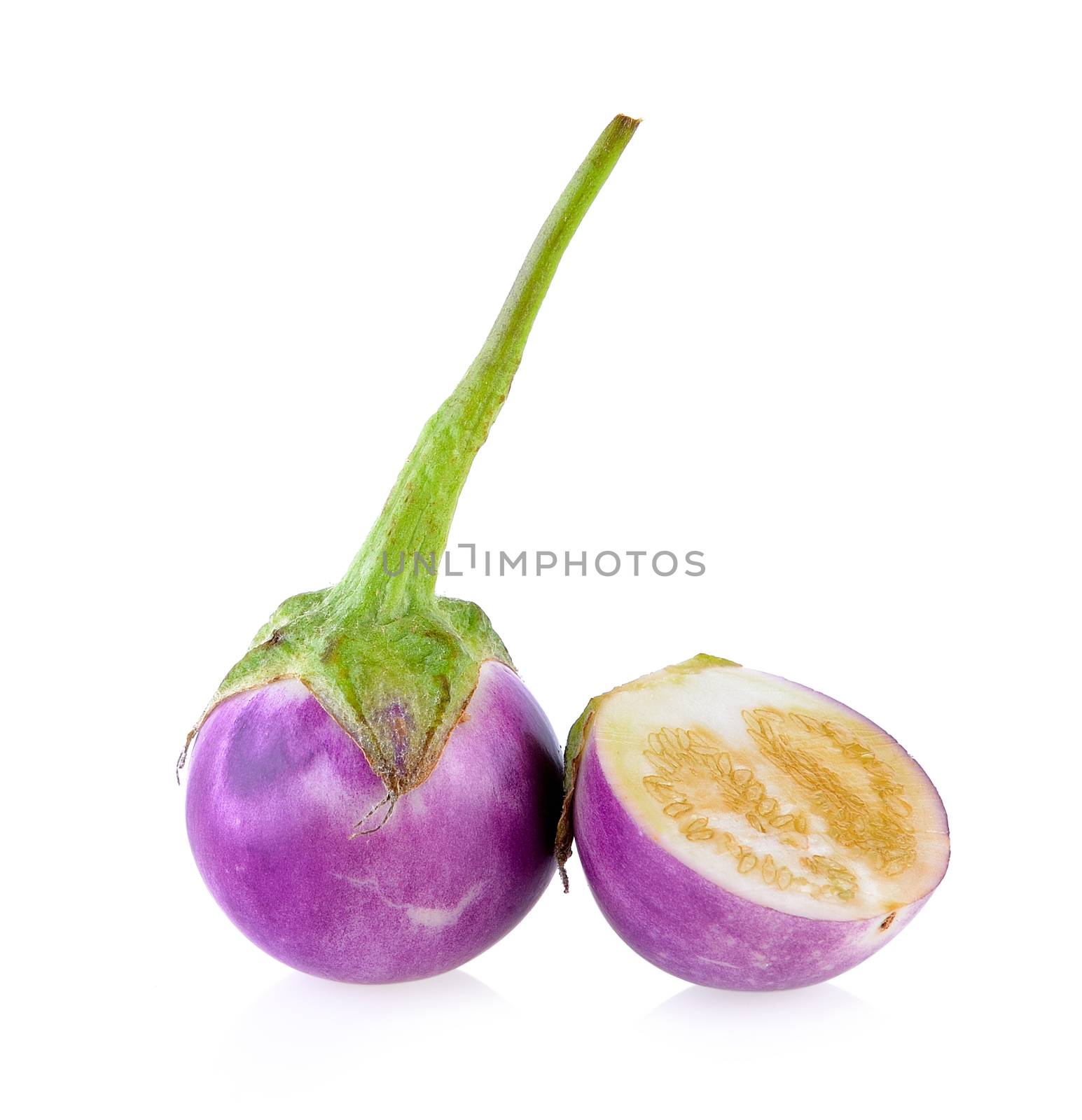 eggplant on white background by sommai