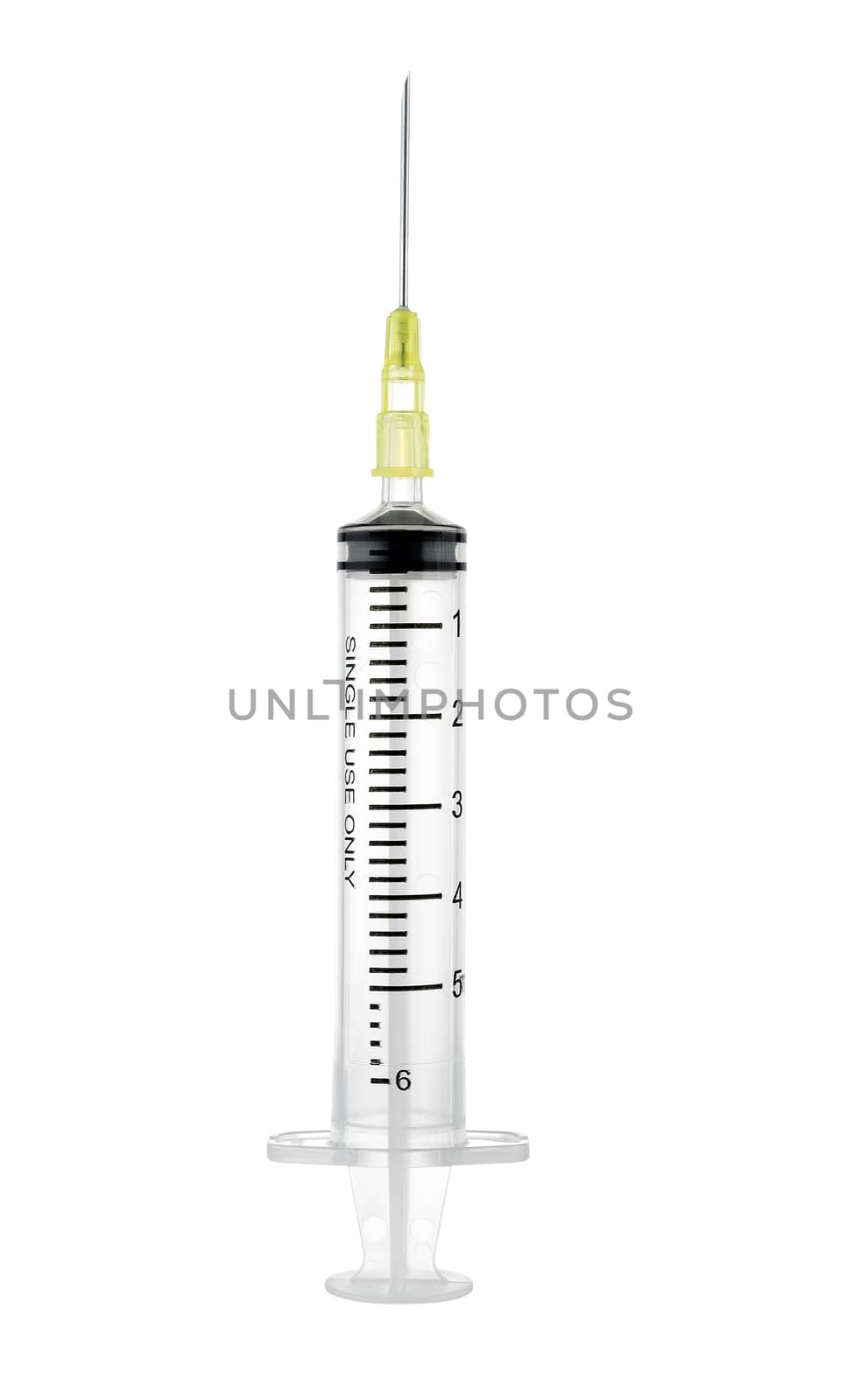 empty syringe for injection isolated on white background by sommai