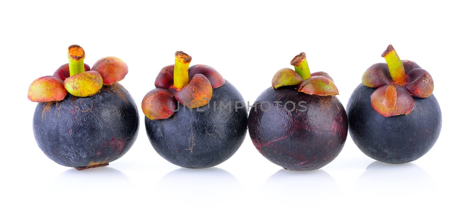 mangosteen isolated on white background by sommai