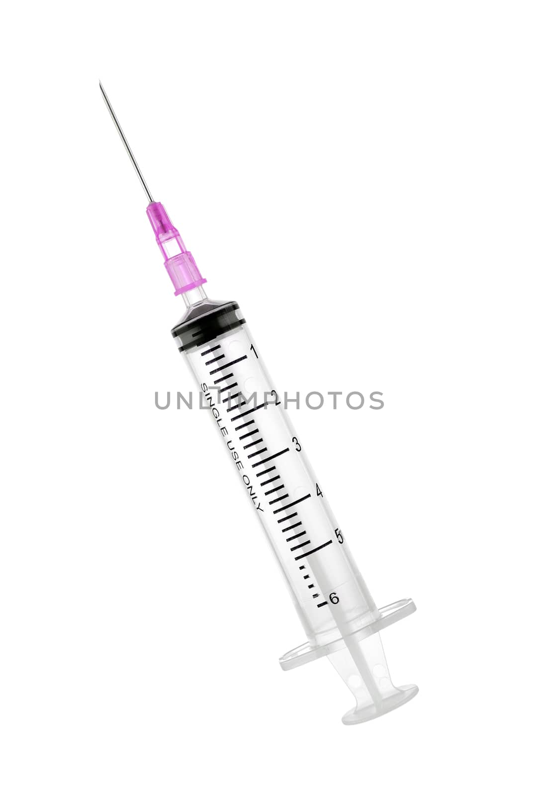 empty syringe for injection isolated on white background by sommai