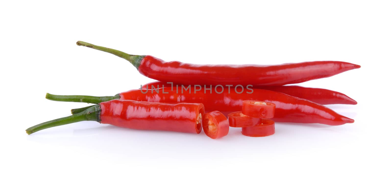 chili pepper on white baackground by sommai