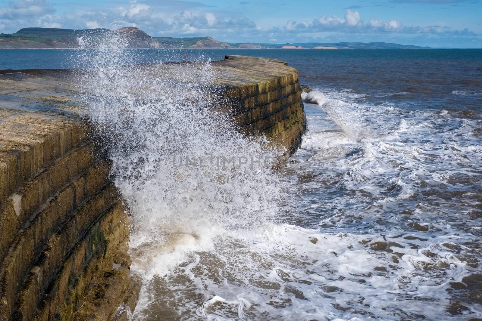 The Cobb Harbour Wall in Lyme Regis by phil_bird