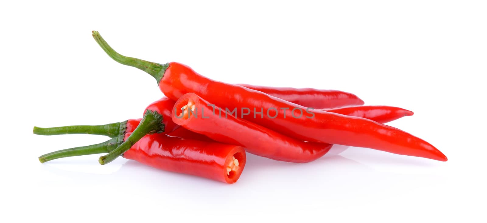 chili pepper on white baackground by sommai