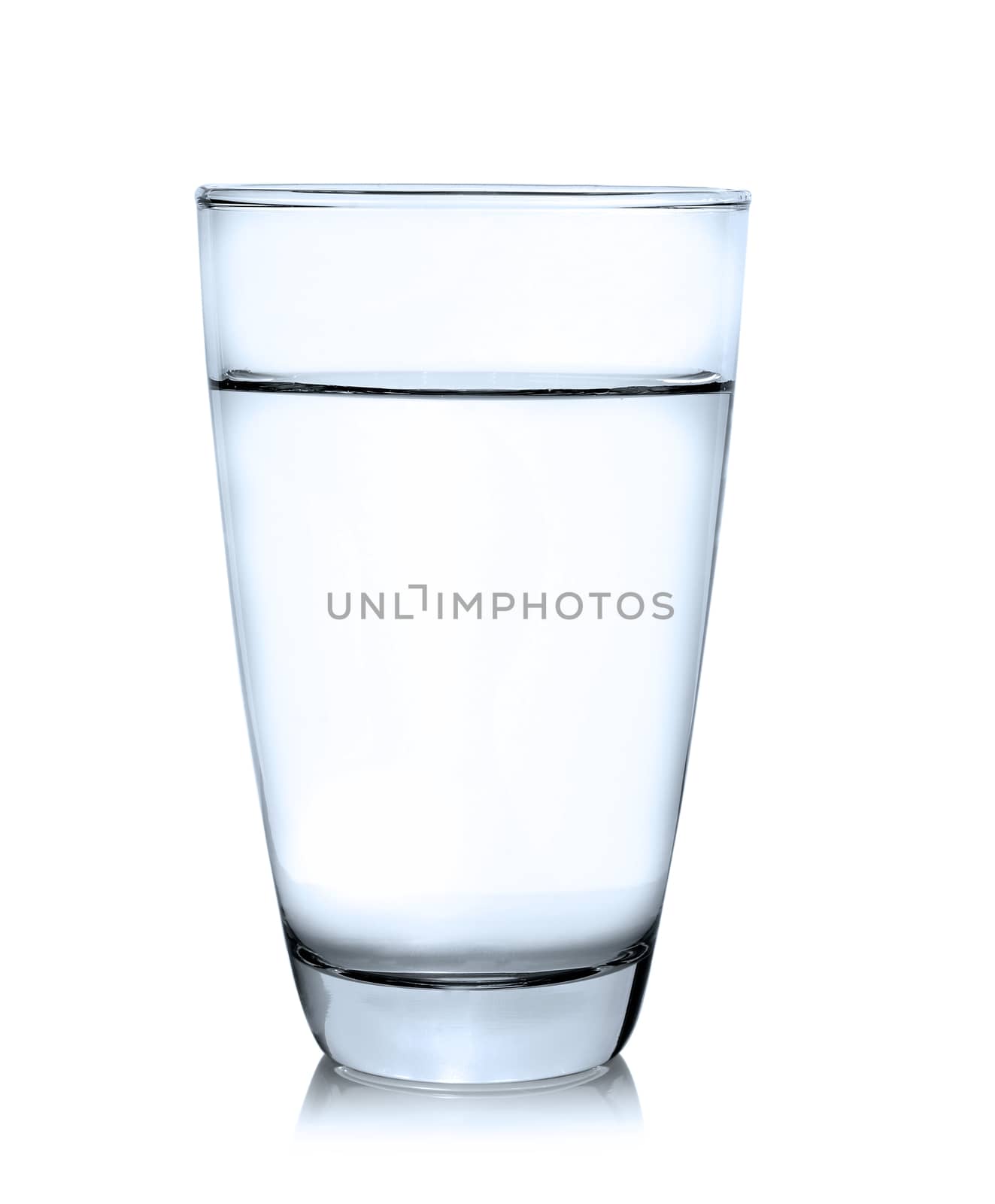 Glass of water isolated on white background by sommai