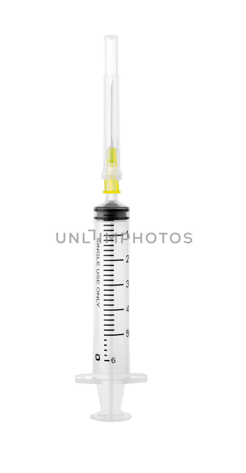  plastic syringe isolated on white background by sommai