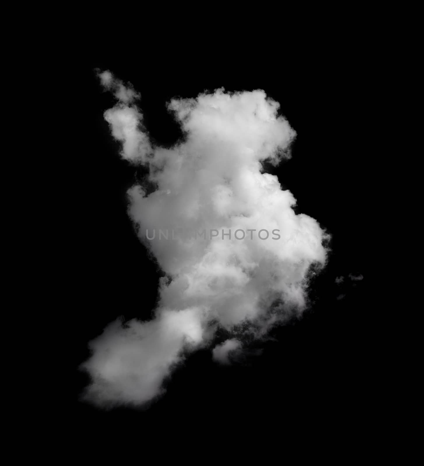 white clouds on black background by sommai