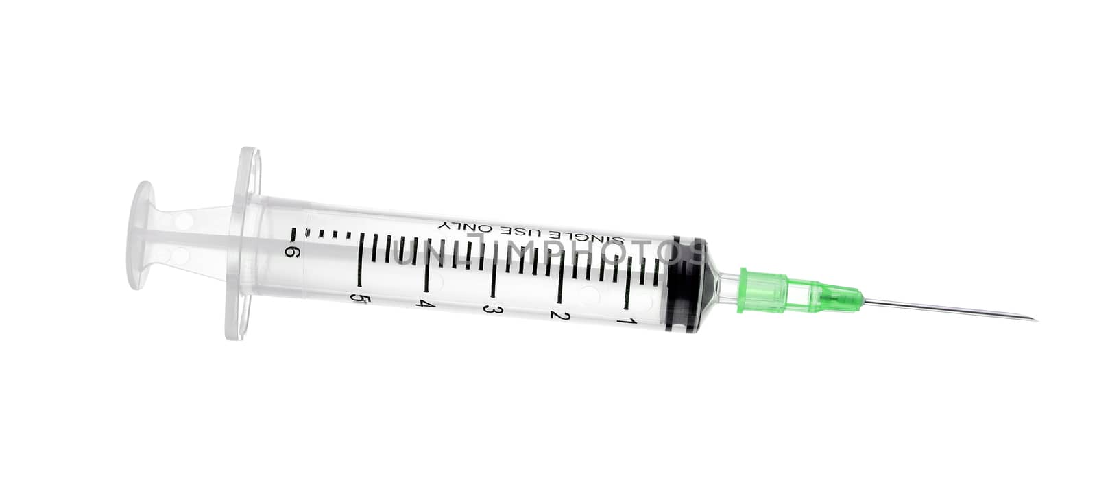 empty syringe for injection isolated on white background by sommai