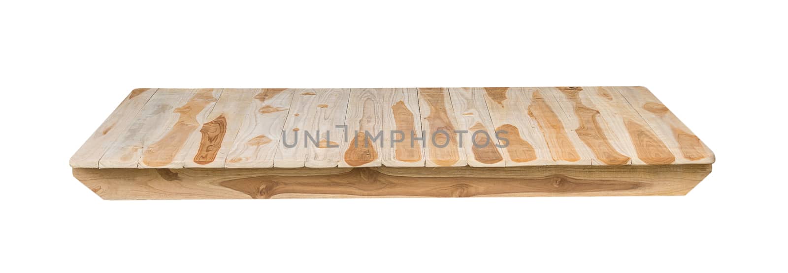 wood plank on white background by sommai