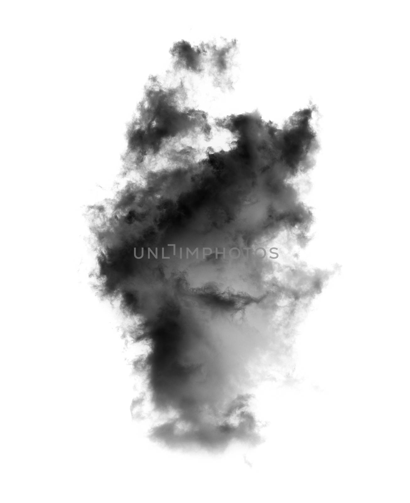  black cloud on white background by sommai