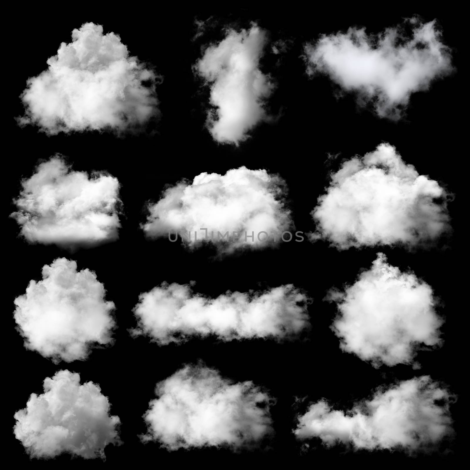 clouds on black background by sommai