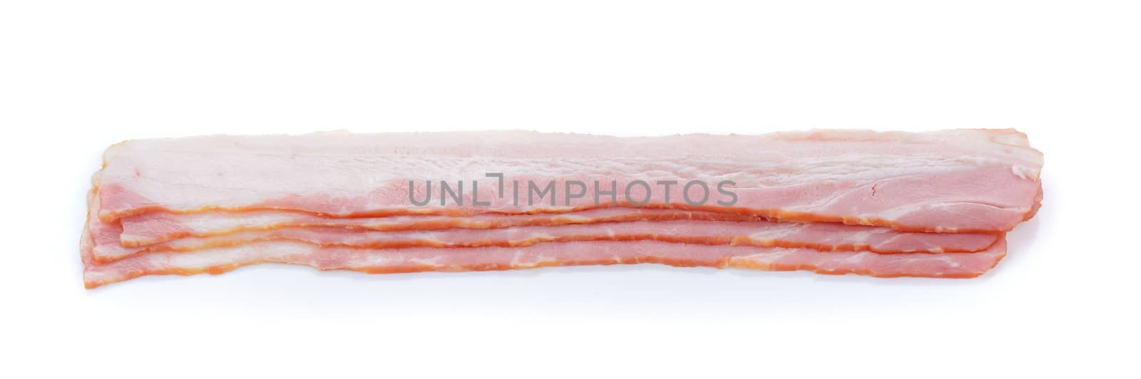 bacon isolated on white background by sommai