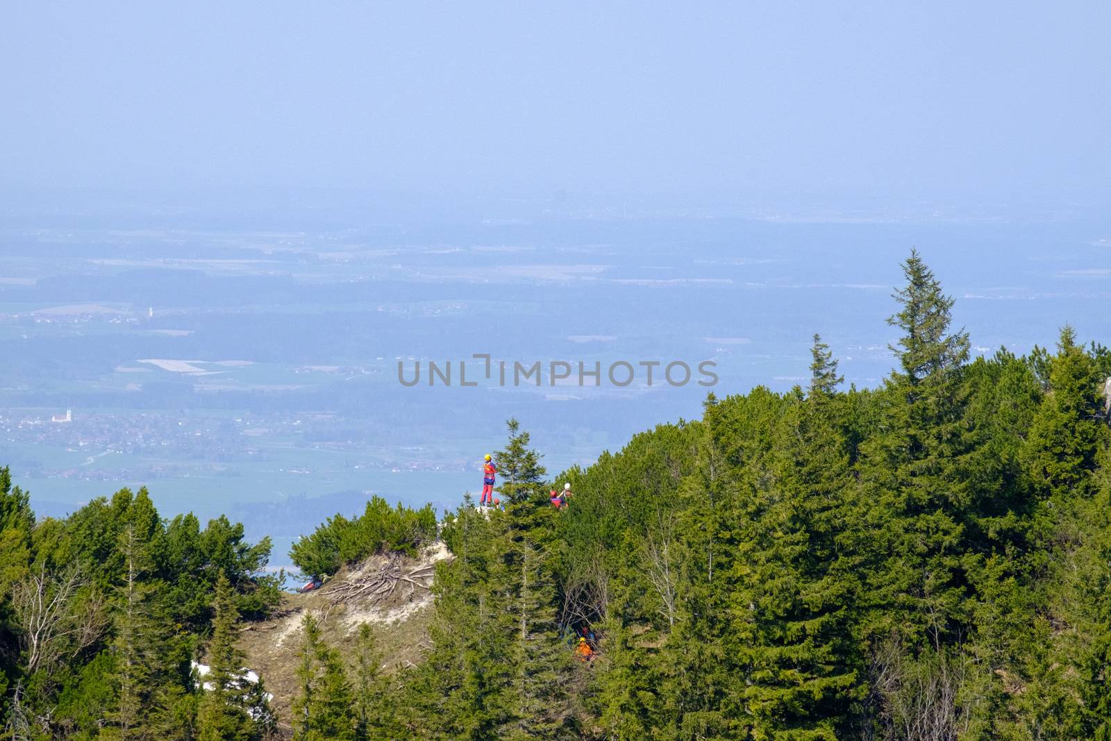 Landscape image on Kampenwand in Bavaria, Germany in spring