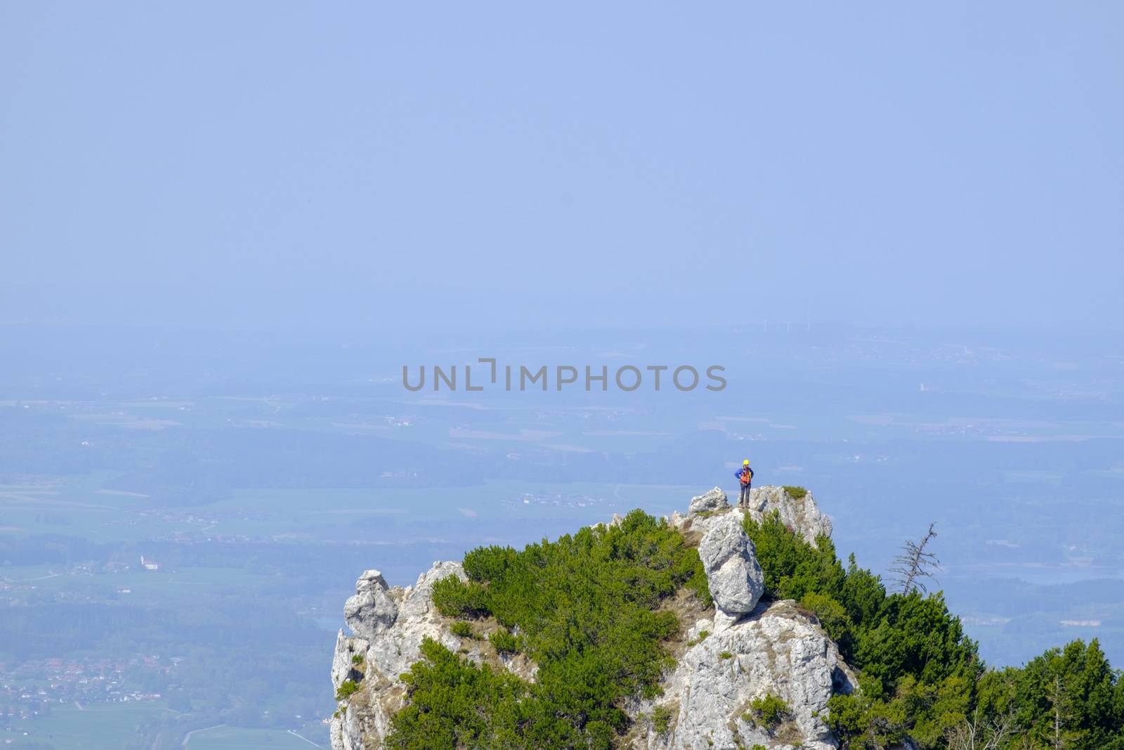 Landscape image on Kampenwand in Bavaria, Germany in spring