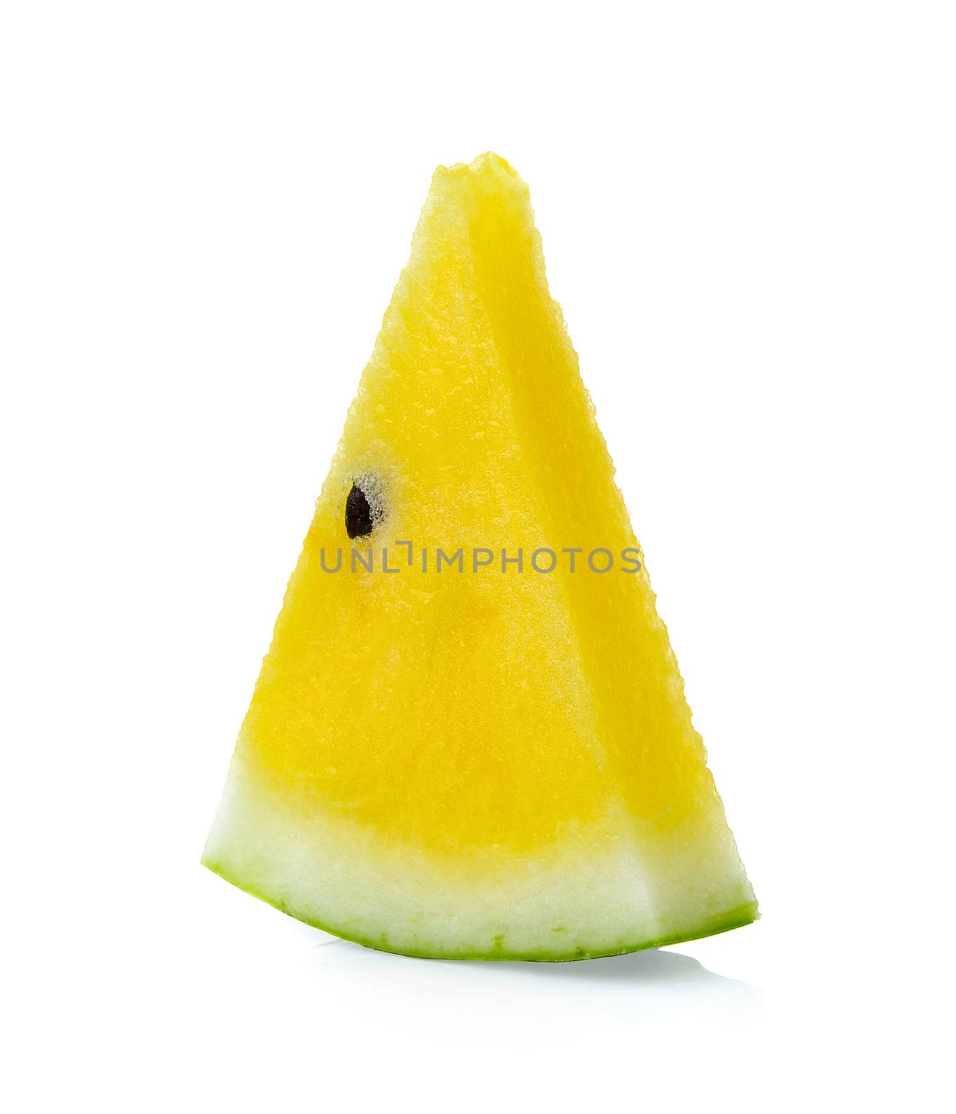 watermelon slice on white background by sommai