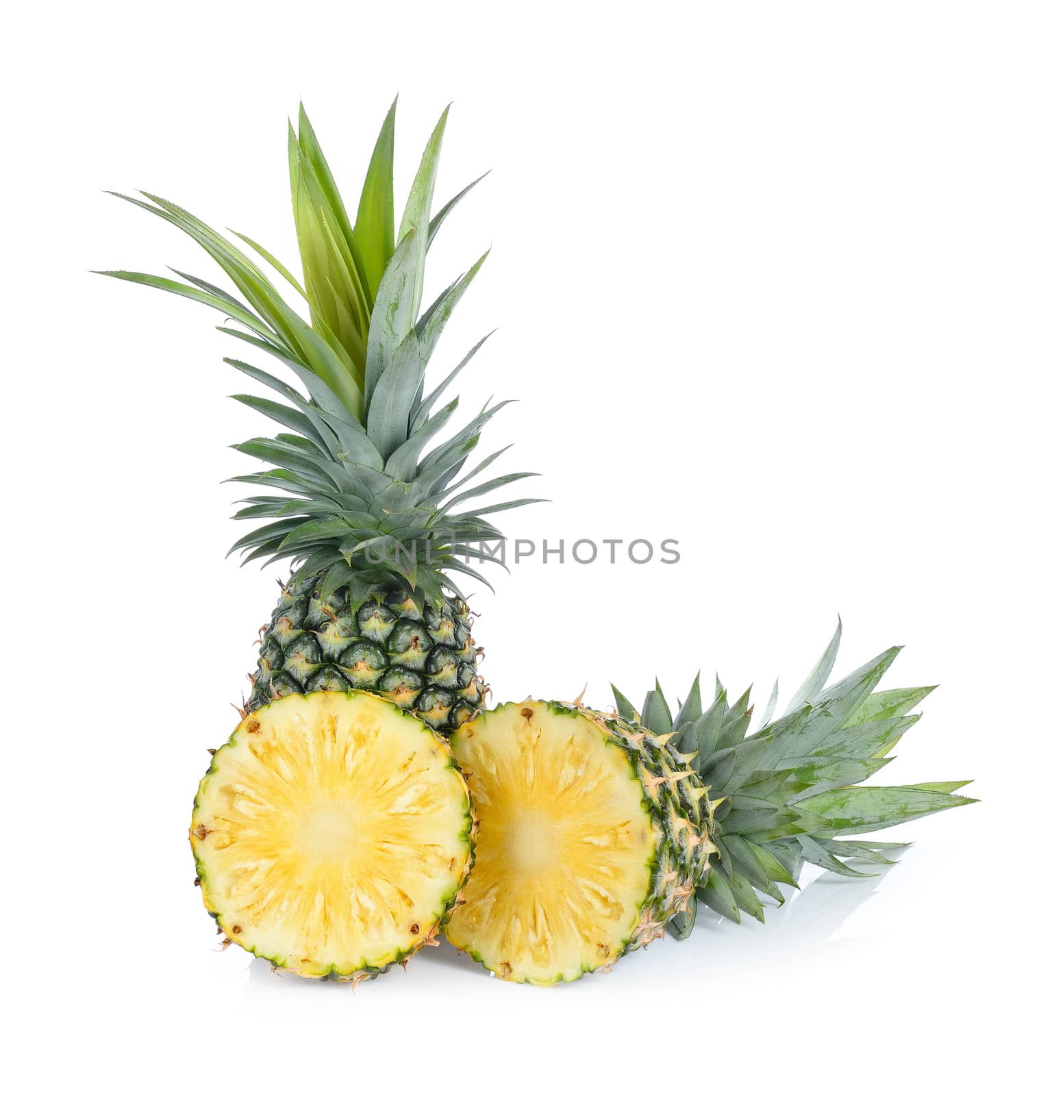 pineapple on white background by sommai